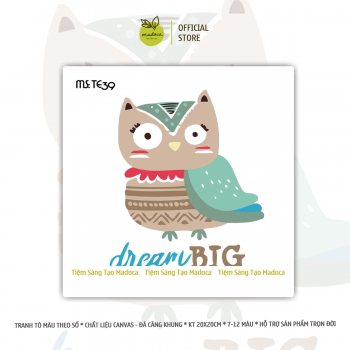 tranh t&ocirc; m&agrave;u theo số c&uacute; mộng mơ TE39