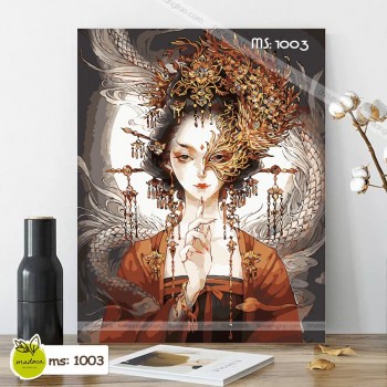 Tranh tô màu nữ nhân cao quý T1003