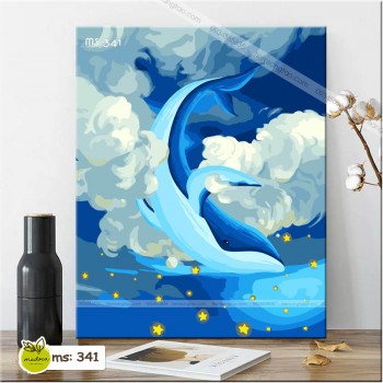 Tranh t&ocirc; m&agrave;u c&aacute; heo trong m&acirc;y T341