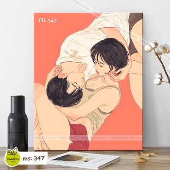 Tranh t&ocirc; m&agrave;u daily love T347