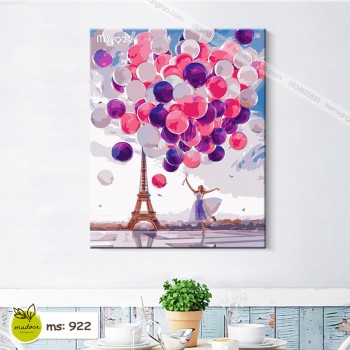 Tranh t&ocirc; m&agrave;u bay giữa Paris 922