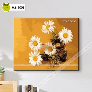 Tranh t&ocirc; m&agrave;u theo số b&ocirc;ng c&uacute;c nhỏ T2006