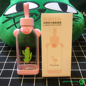 B&igrave;nh thủy tinh nắp hồng xương rồng