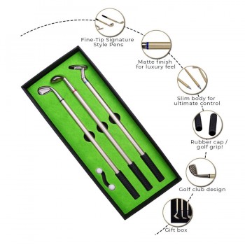 Set b&uacute;t golf s&aacute;ng tạo xanh nhạt