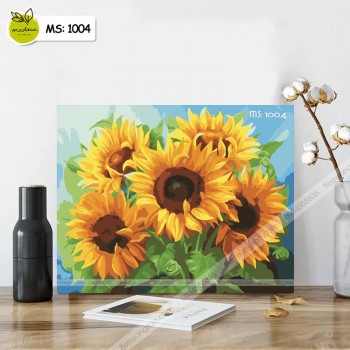 Tranh tô màu bó hoa mặt trời T1004