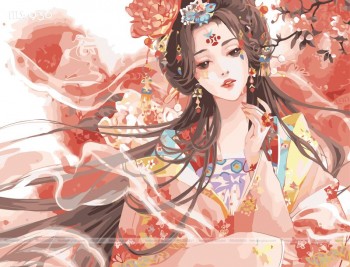 Tranh t&ocirc; m&agrave;u ca nữ 936