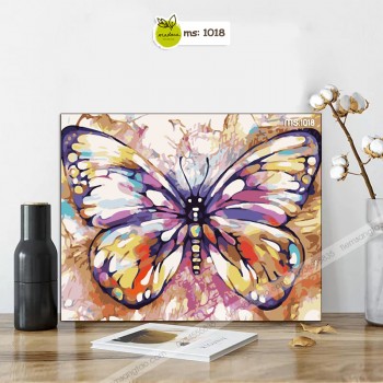 Tranh t&ocirc; m&agrave;u Ch&uacute; bướm sắc m&agrave;u T1018