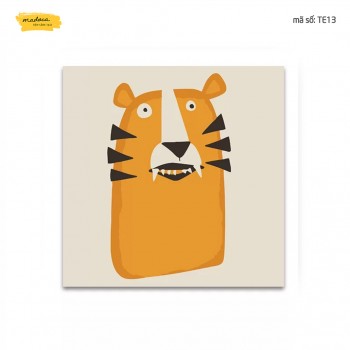 Tranh t&ocirc; m&agrave;u hổ boho te13