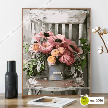 Tranh t&ocirc; m&agrave;u Ghế hoa T1016