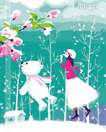 Tranh t&ocirc; m&agrave;u giấc mơ m&ugrave;a xu&acirc;n 311