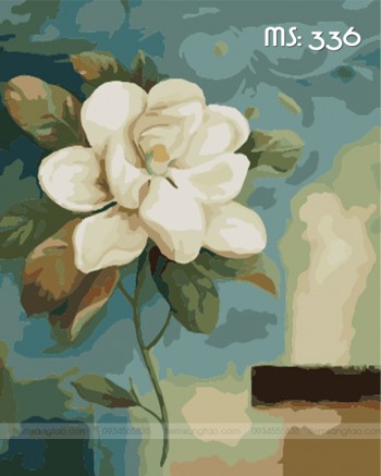 Tranh t&ocirc; m&agrave;u hoa tr&agrave; 336