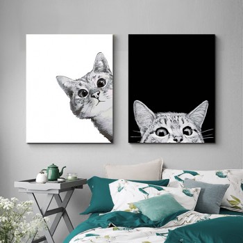 Tranh t&ocirc; m&agrave;u kết hợp Con M&egrave;o 141 & 142