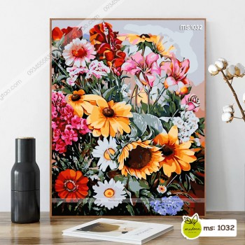 Tranh t&ocirc; m&agrave;u Kh&oacute;m hoa b&ecirc;n đường T1032