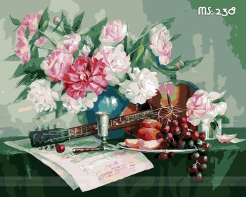 Tranh t&ocirc; m&agrave;u kh&uacute;c nhạc hoa 238
