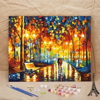 Tranh t&ocirc; m&agrave;u 50x65 đ&egrave;n đ&ecirc;m
