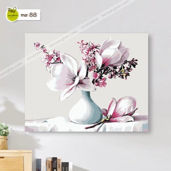 tranh t&ocirc; m&agrave;u 50x65 hoa mộc lan