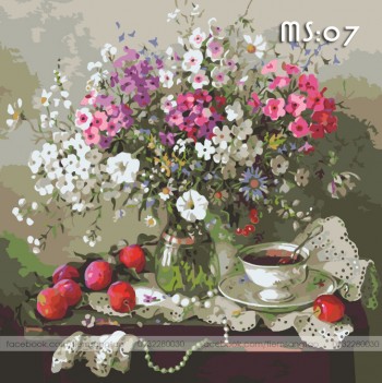 Tranh t&ocirc; m&agrave;u 50x65 hoa nh&iacute;