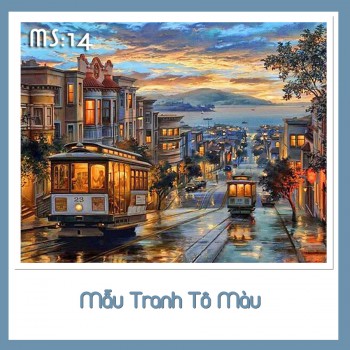 Tranh t&ocirc; m&agrave;u 50x65 t&agrave;u điện