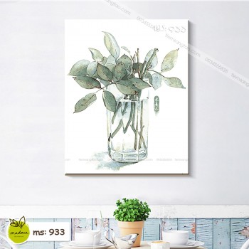 Tranh t&ocirc; m&agrave;u l&aacute; xanh 933