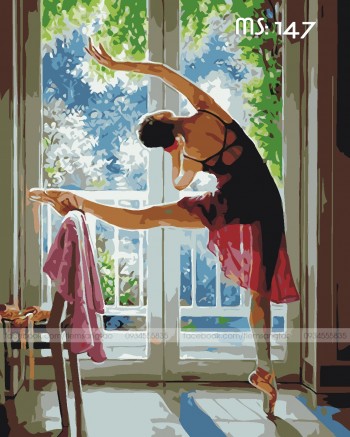 Tranh t&ocirc; m&agrave;u Ba l&ecirc; sớm mai