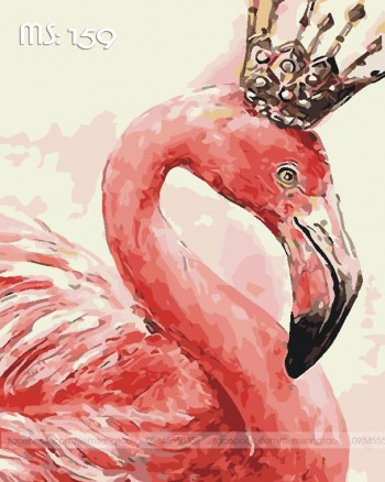 Tranh hồng hạc vương miện T159