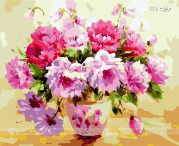 Tranh t&ocirc; m&agrave;u hoa dịu d&agrave;ng T230