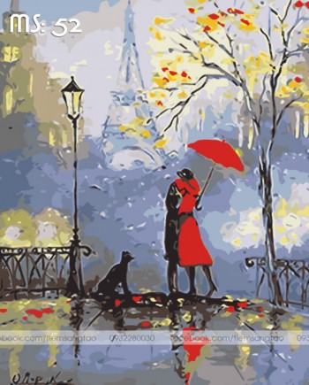 Tranh vẽ h&ocirc;n nhau giữa Paris