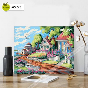 Tranh tô màu những căn nhà nhỏ T518