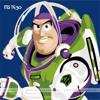 tranh t&ocirc; m&agrave;u theo số phi h&agrave;nh gia Buzz TE30