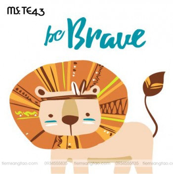 tranh t&ocirc; m&agrave;u theo số sư tử oai h&ugrave;ng TE43