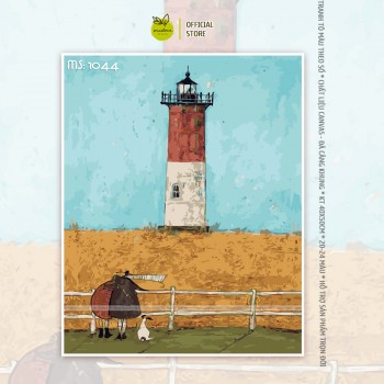 Tranh t&ocirc; m&agrave;u theo số B&ecirc;n nhau trọn đời ngắm cảnh T1044