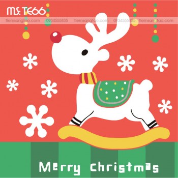 tranh t&ocirc; m&agrave;u theo số tuần lộc trắng TE66