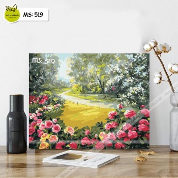Tranh tô màu vườn hồng T519